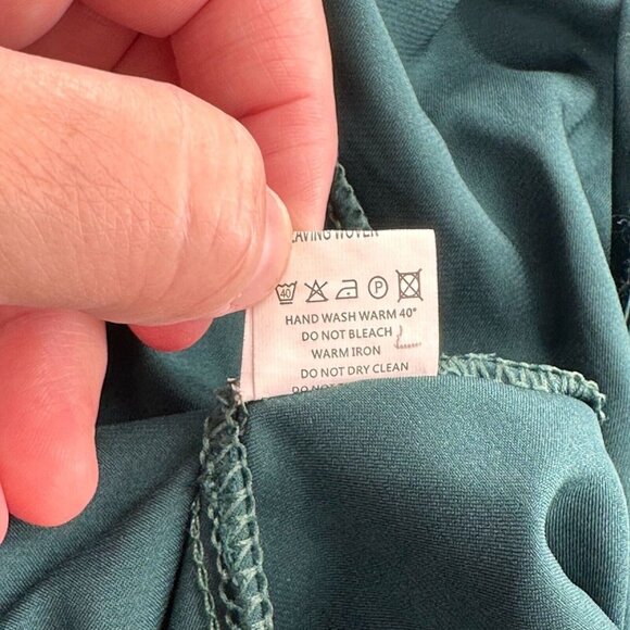 Emerald Green Kimono Cardigan Robe Lace Trim Open Front Lightweight One Size - Picture 5 of 8